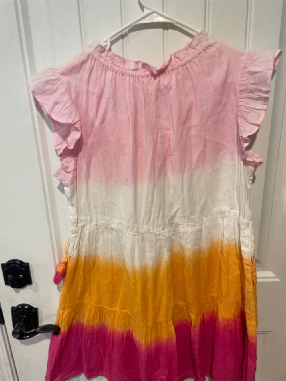 THML Bright Pink Embroidered Tiered Dress x2 - Picture 4 of 12